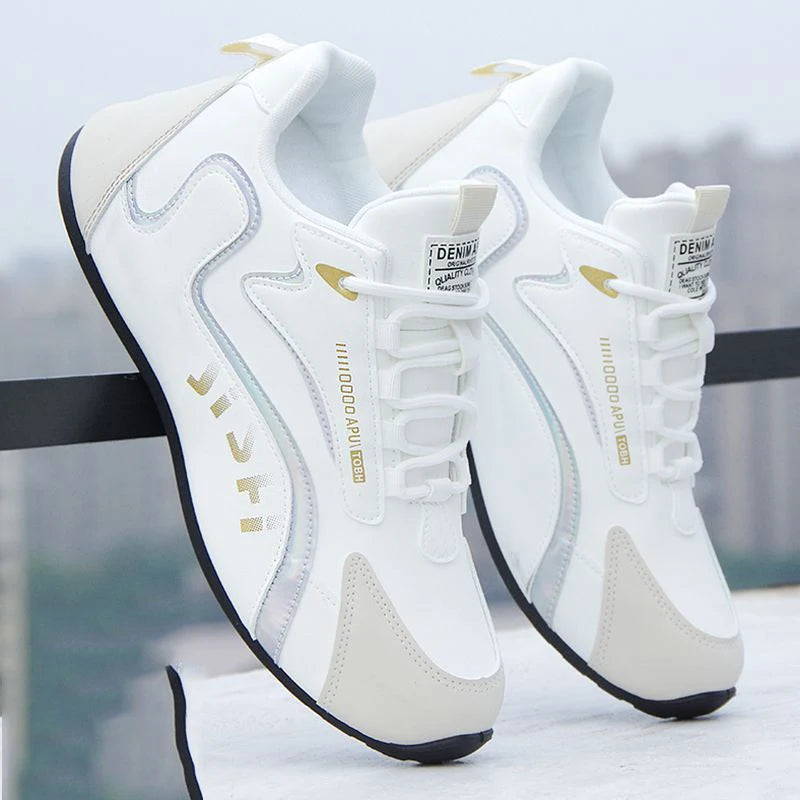 Men's Leather Shoes Fashion Mens Sneakers Leather Face Sports Running Shoes