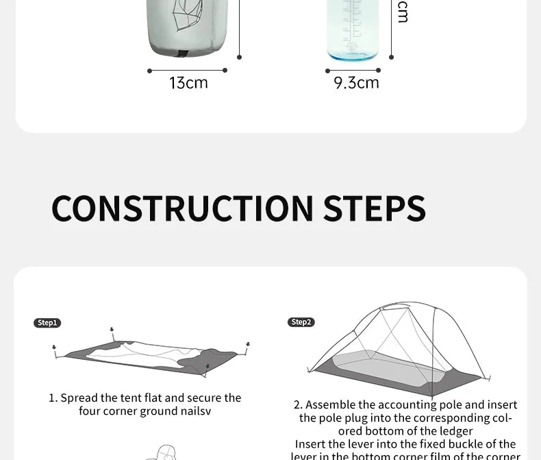 Naturehike Star River UL Camping Tent 2 People Tent 15D Nylon Ultralight Hiking Double Layer Backpacking Travel Tent 3 Seasons