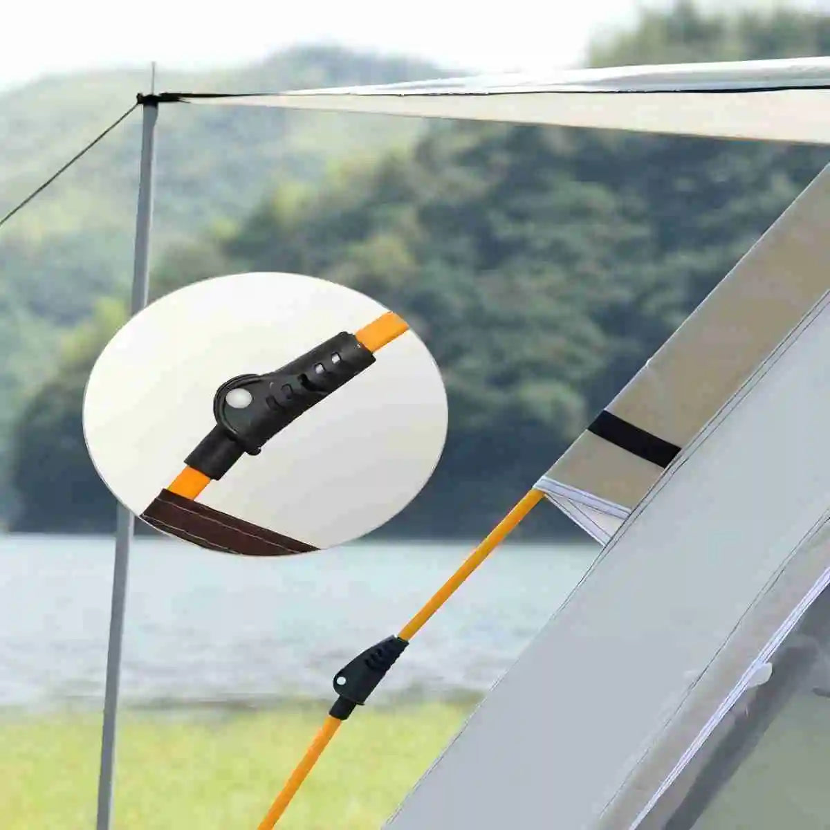 Outdoor shelter Sunshade Self-driving Travel Camping Tent Two doors and two windows
