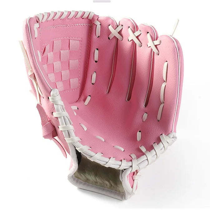 PU Baseball Glove for Kids Adults 9.5–12.5 Inch Youth Adult Softball Catcher Mitt with Reinforced Stitching & Comfort Padding
