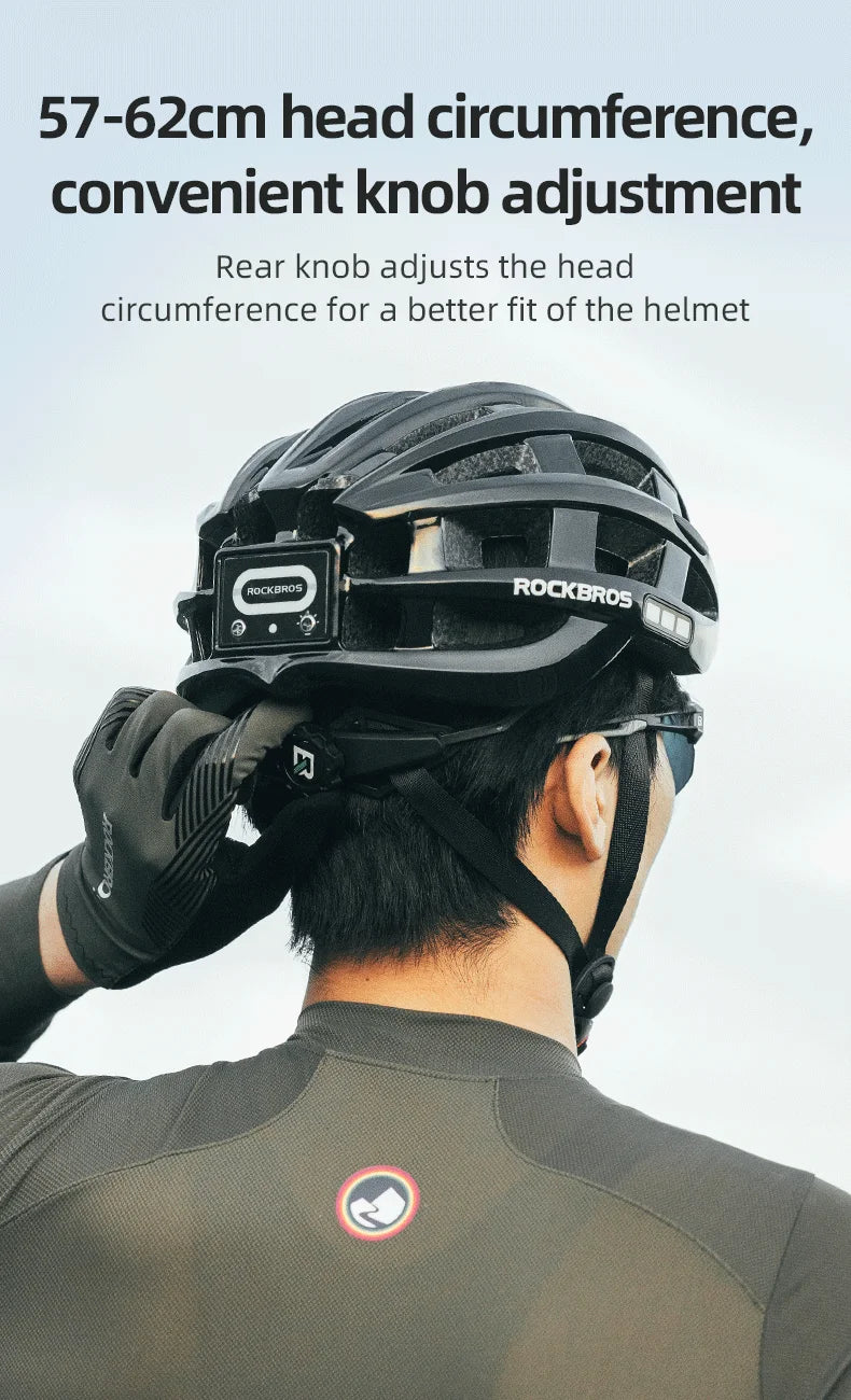 ROCKBROS Bike Headlamp Cycling Helmet Ultralight USB Charging Bicycle Light Helmet Sports Safety MTB Bike Cap For Men Women