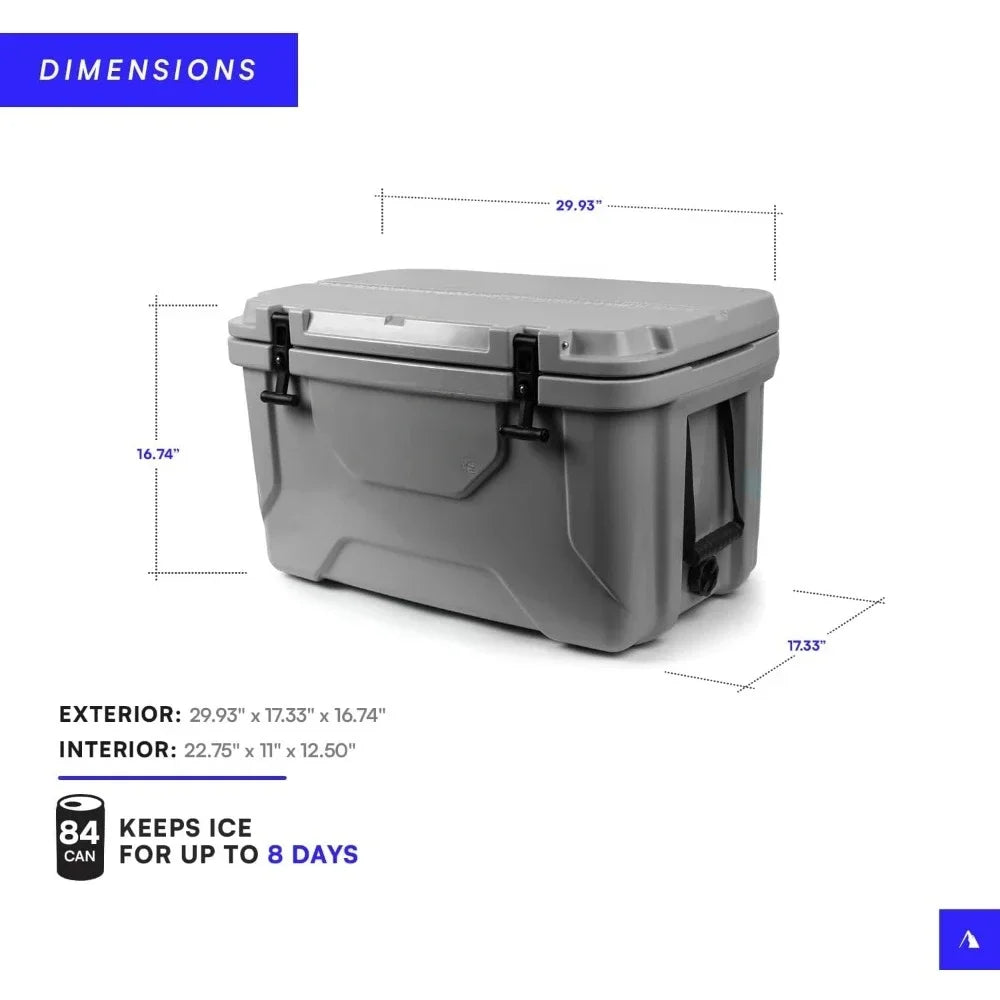 Ice Chest Cooler With Microban Protection and Deep Freeze Insulation Camping Fridge Portable Coolers Box Camp