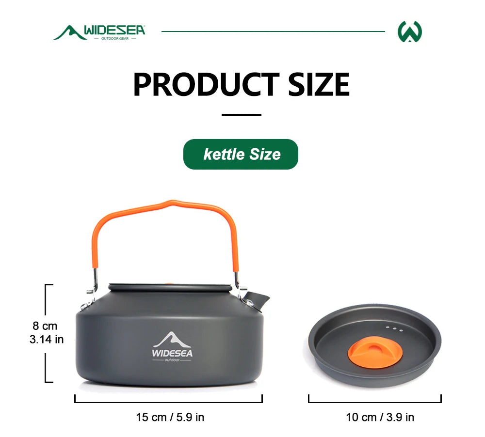 Camping Outdoor Cookware Set, Pots Tourist kettle coffee cup filte Kitchen Equipment Gear Utensils