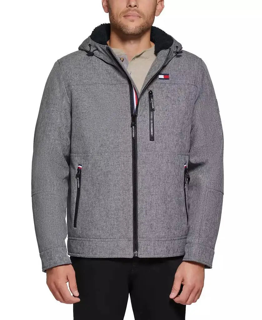 Tommy Hilfiger | Men's Sherpa-Lined Softshell Hooded Jacket