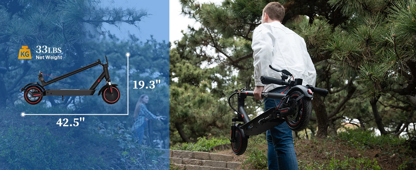 EVERCROSS Electric Scooter Adults with 350W,19MPH&19Miles E-Scooter,Lightweight Folding for Adults with8.5''Solid Tires&APP,UL