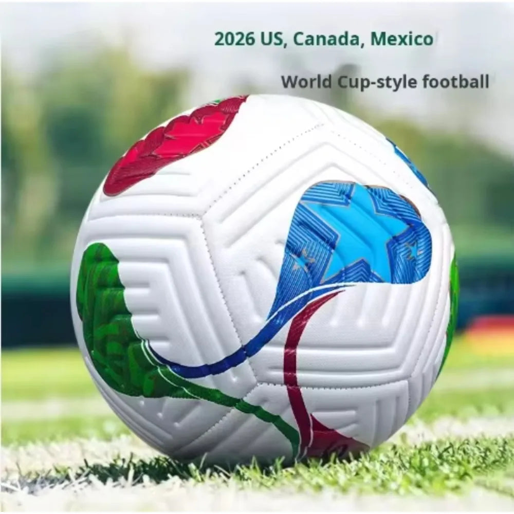 Size 5 Machine-Stitched Soccer Ball PU PVC Training Football