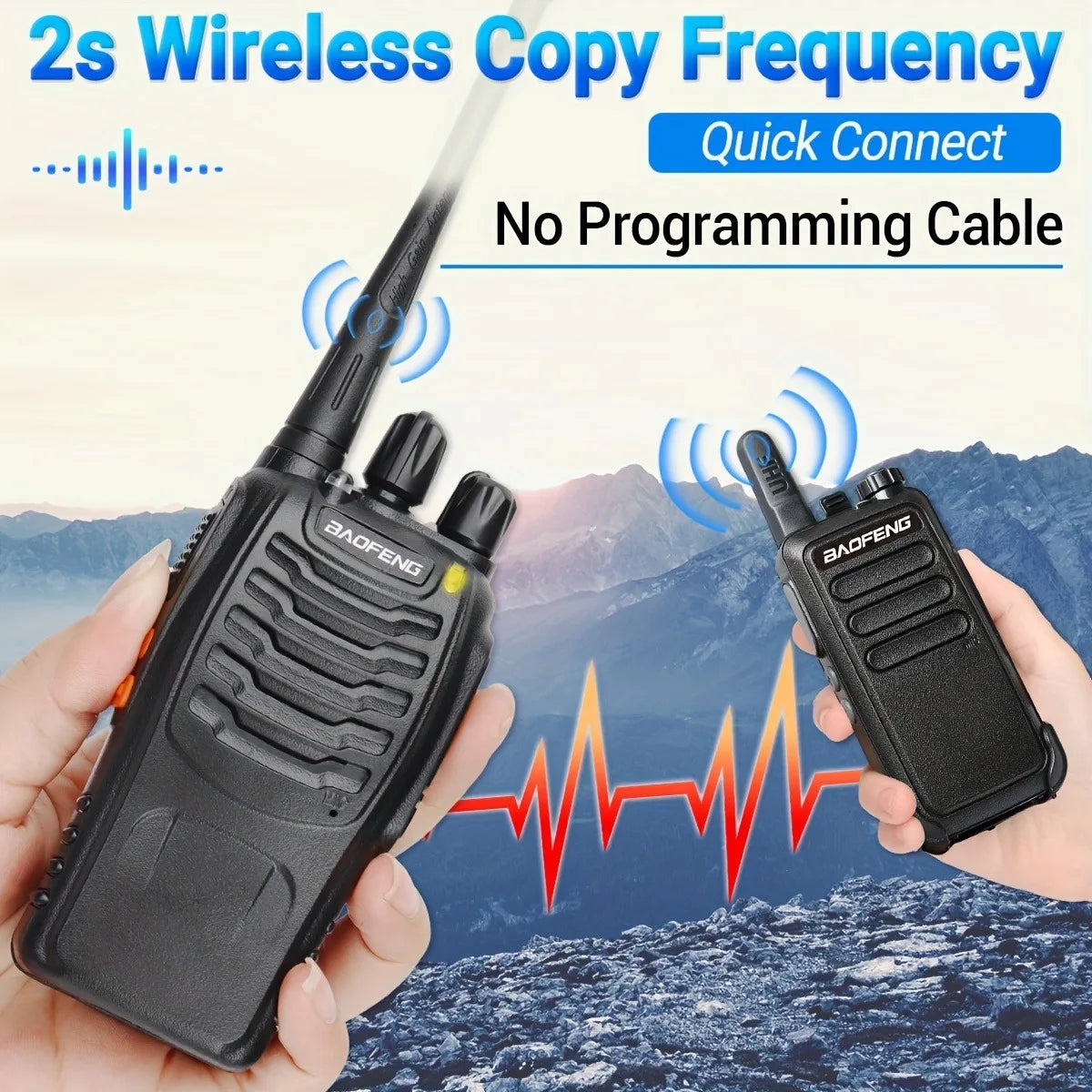 Baofeng 6/8Pcs BF 888S Walkie Talkie UHF 400 470MHz Long Range Two Way Ham Radios Transceiver for Hunting Hotel