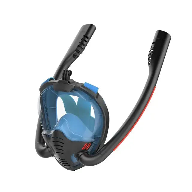 Adult Diving Mask Double Snorkel Anti-Fog Full Face Swimming Underwater Snorkeling Mask