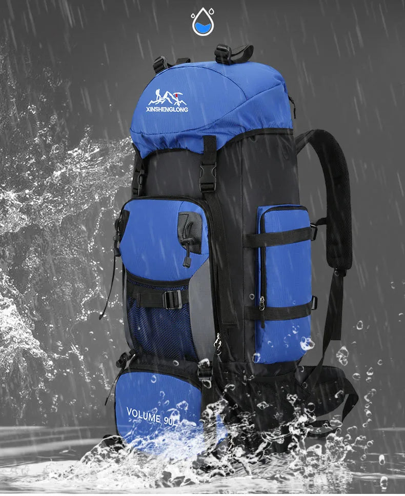 Oulylan 90-liter Camping Extra Large Large Capacity Traveling Luggage Bag with Water Splashing Prevention Backpack