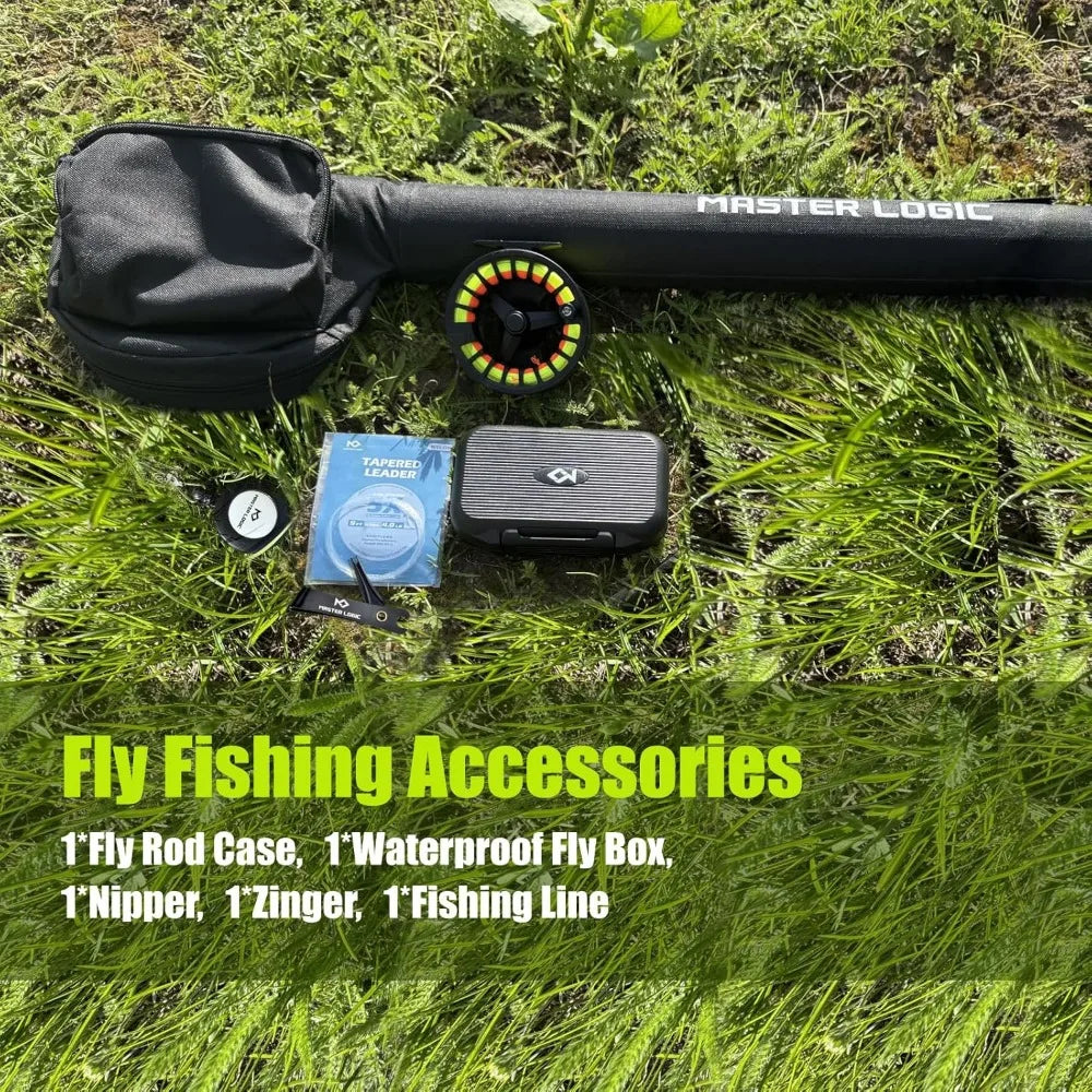 Complete Fly Fishing Starter Kit with Graphite Rod, Aluminum Reel, and Accessories for Beginners