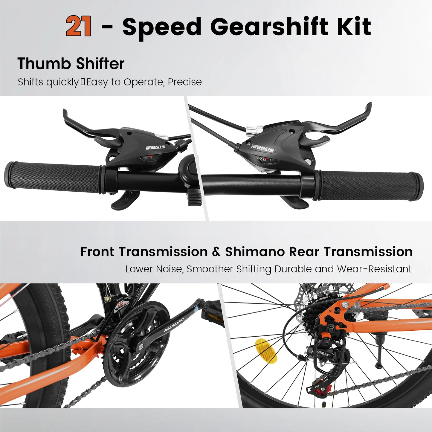26-inch Aluminum Frame Twin Shock  21-speed Unisex Mountain Trail Bike