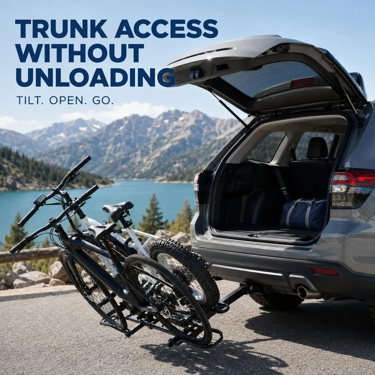 2 Bike Hitch Mount Bike Rack Easy to Install Bicycle Carrier for SUV Car Truck 176 LBS  2" Receiver Heavy-Duty Steel Mountain Road Bike Holder for SUVs and trucks