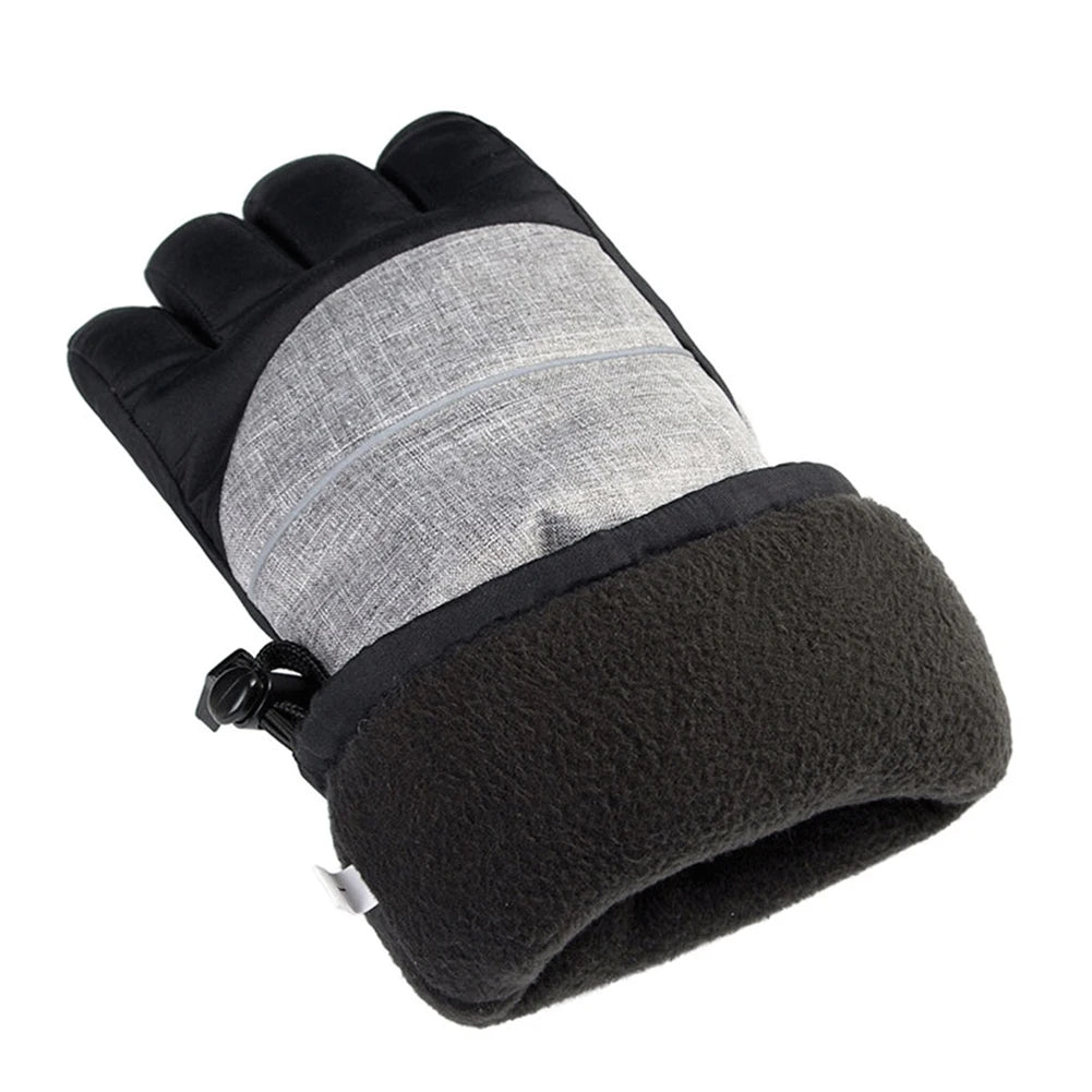 1Pair Heated Gloves Thermal Electric Hand Warmer 5000mAh Battery Waterproof Anti-Slip for Outdoor Climbing Hiking Skiing Cycling