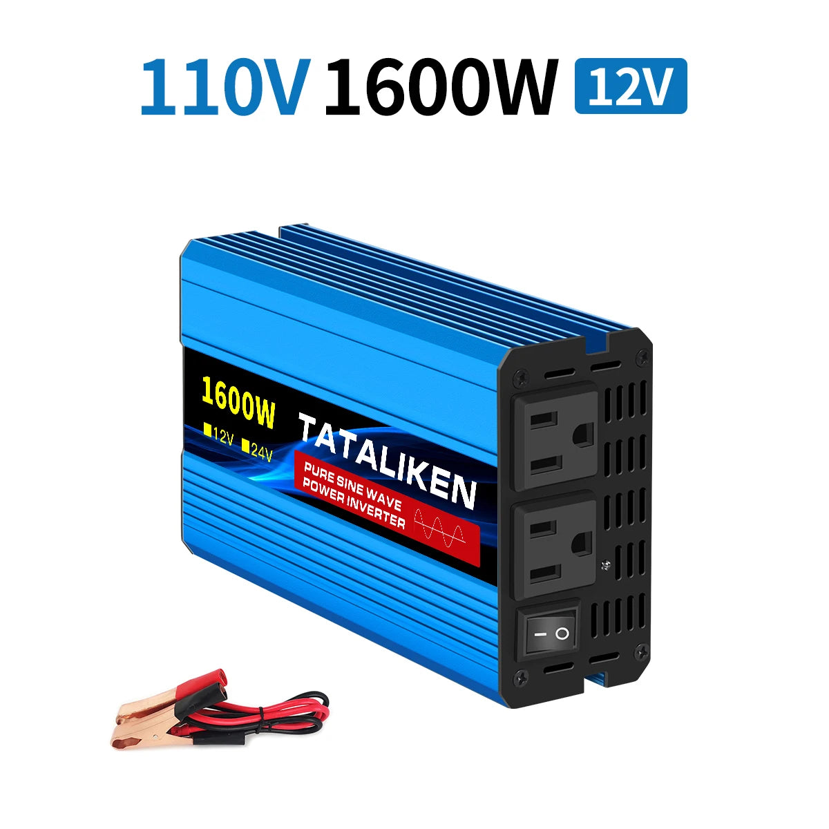 1600w-4500W 12V/24V to AC 110V 60Hz Pure Sine Wave Inverter Car Power Transformer  Voltage Portable  Converter with LED Display