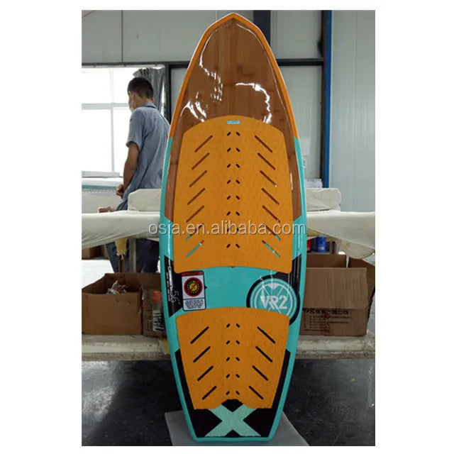 hit productUnisex Wakesurf Board Customizable Carbon Fiberglass Wood and EPS Materials Surfboard for Men and Women