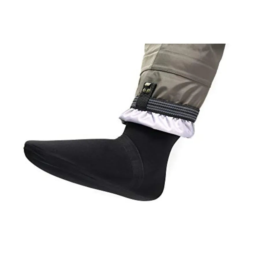 Duck and Fish Hunting Fishing Breathable Wader Stocking Feet: Nylon Shell, Olive Green, Reinforced Seams Quick-Dry Fabric