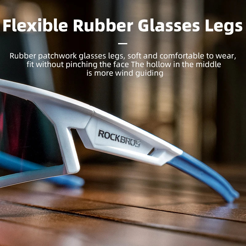 ROCKBROS Polarized Photochromic Bike Glasses Outdoor UV400 Bicycle Eyewear