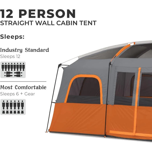 Tent for Family Camping Large Multi Room Cabin Tents for Car Camping & Outdoor Adventures