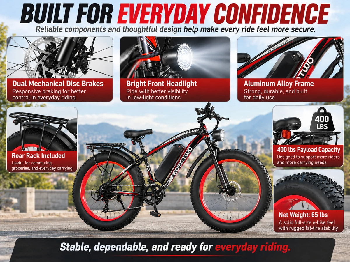Electric Bike for Adults Teens, 1500W Motor, 34 Mph & 60 Miles, 26" Fat Tire All-Terrain Electric Mountain Bike with 48V 15AH Removable Battery, Dual Brake Off-Road Ebike