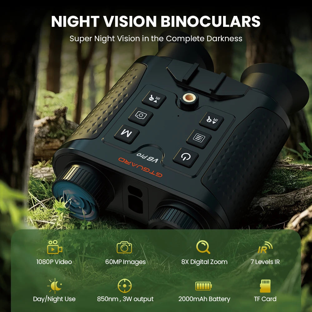 GTMEDIA Night Vision Binoculars 4K 8X Digital Zoom for Helmet Night Vision Goggles for Outdoor Hunting Night Vision Binoculars