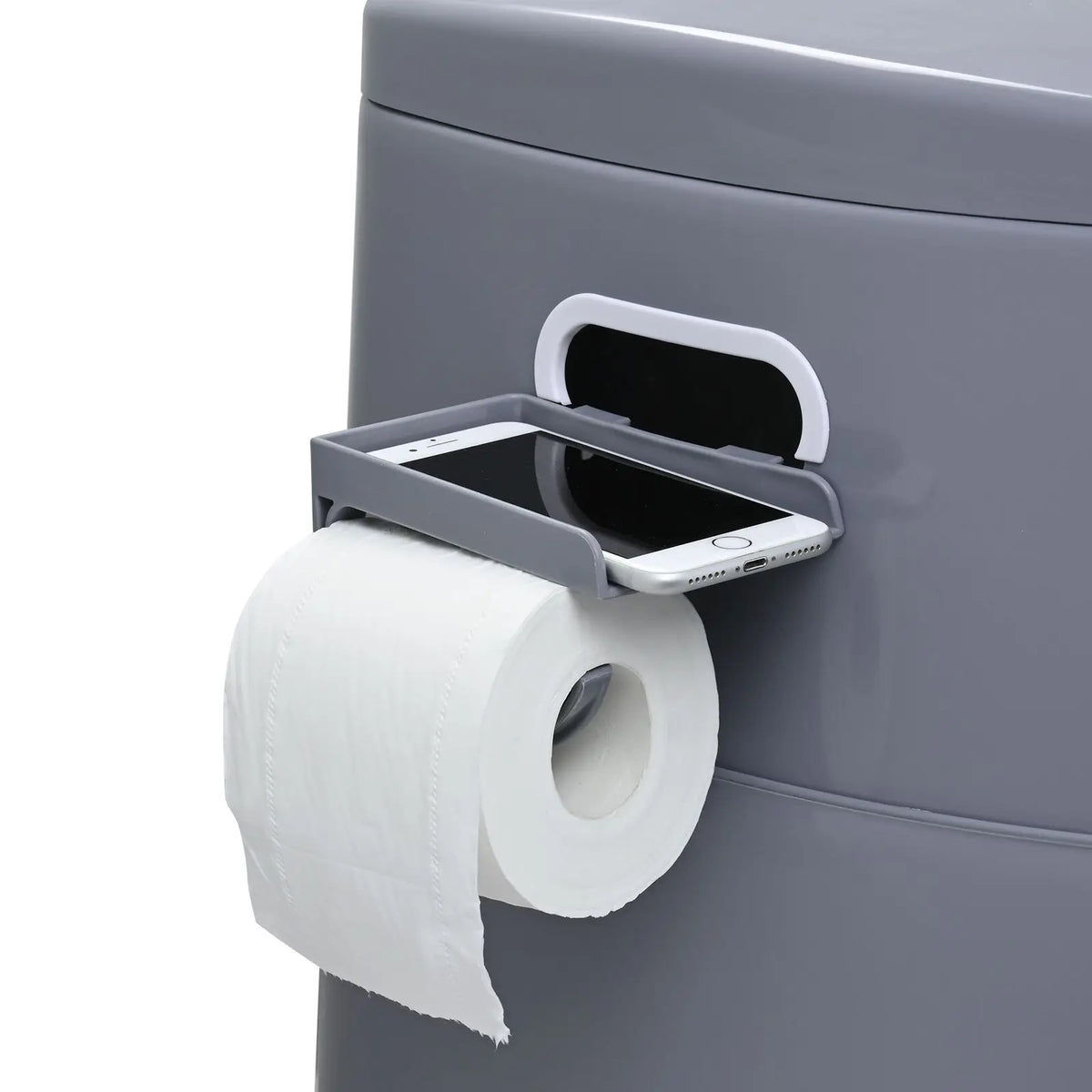 Portable Toilet for Camping, Porta Potty with 1.3 Gal Detachable Inner Bucket & Removable Paper Holder, Commode with Dual Lids, Travel Toilet for Adults Kids Outdoor Camping Car Long Road Trips