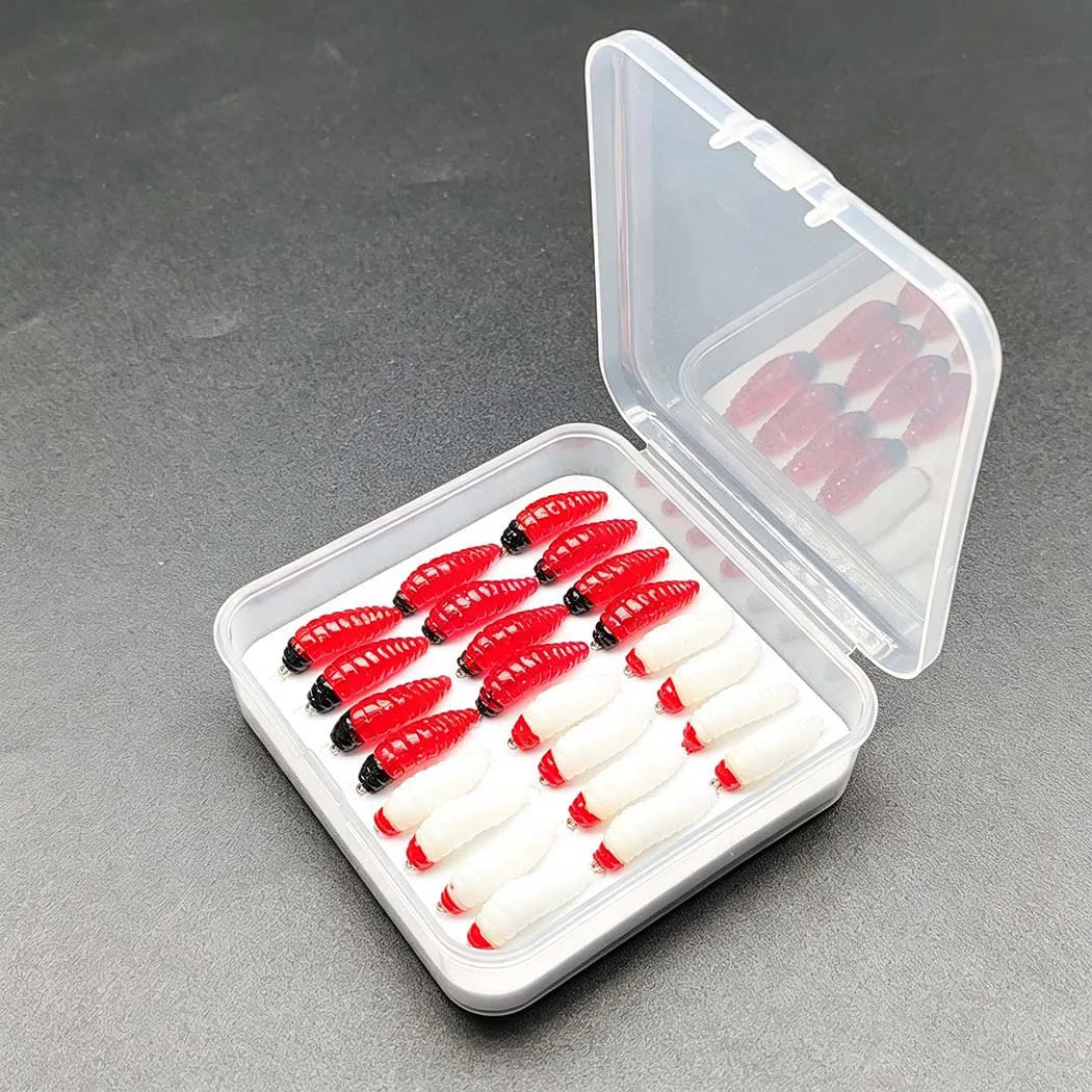 Fly Fishing Flies Lure Kit-2 Boxes Bundle(Total 78Pcs Flies) Bait Set Fishing for Trout Bass Flies Nymphs Dry/Wet Fly Fishing Bait