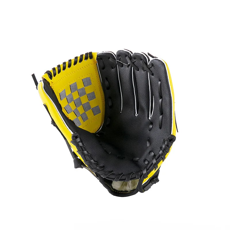 PU Baseball Glove for Kids Adults 9.5–12.5 Inch Youth Adult Softball Catcher Mitt with Reinforced Stitching & Comfort Padding