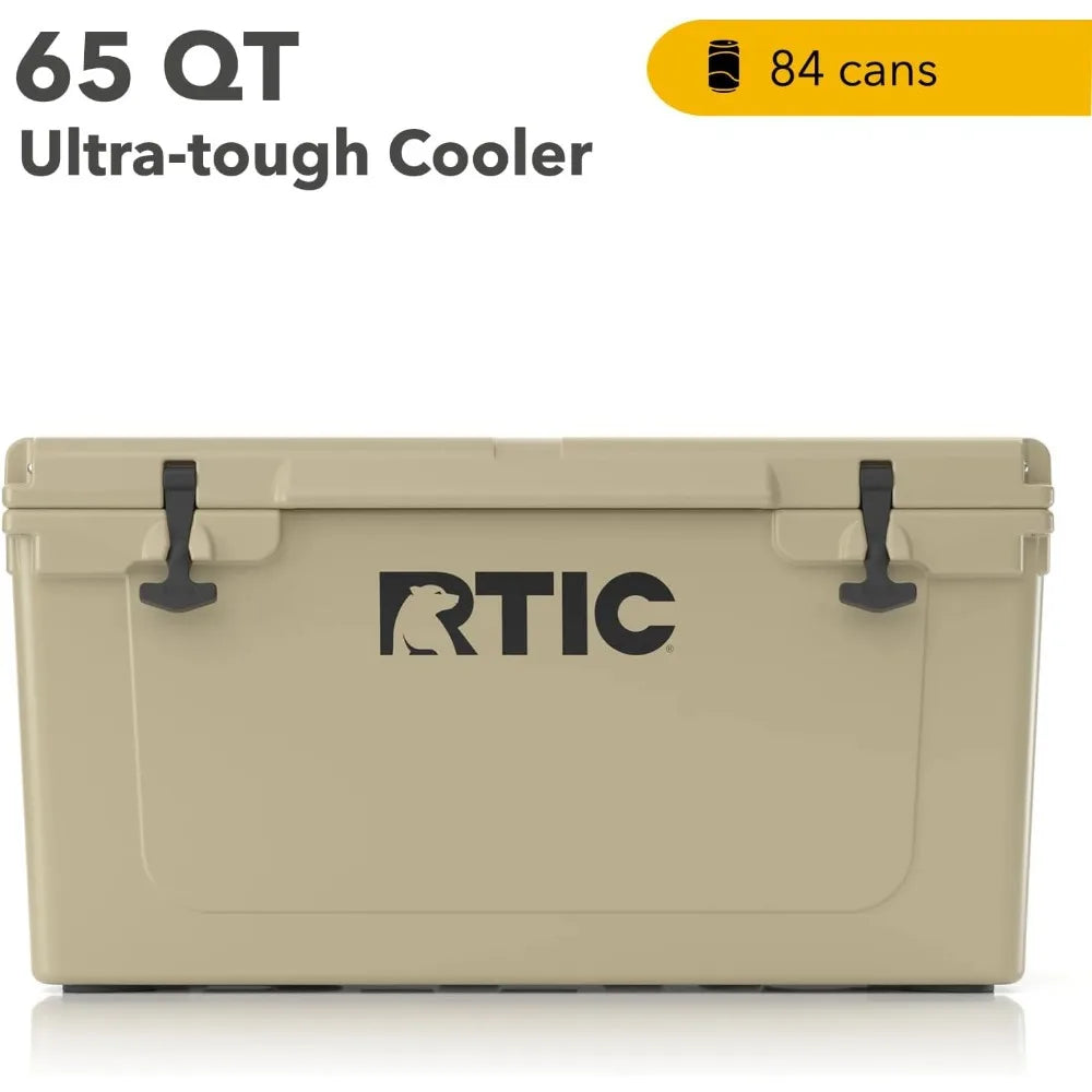 65 QT Ultra-Tough Cooler Hard Insulated Ice Chest Box Camping, Picnic, Fishing, Boat, Barbecue