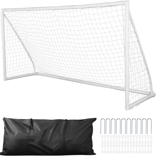 SucceBuy 12x6FT Portable Soccer Goal Soccer Net 1 Pack For Adults Kids Training All-Weather Outdoor Soccer Goals with Carry Bag