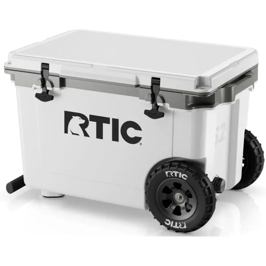 52 Quart Ultra-Light Wheeled Hard Cooler Insulated Portable Ice Chest Camping, Picnic, Fishing