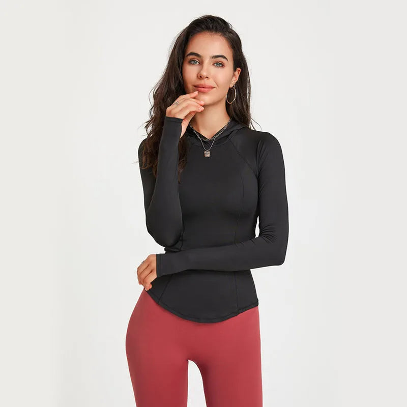 Women Long Sleeve Yoga Tops Autumn Winter Running Sports top Loose Gym Workout Training Blouse Outdoor Hiking Sportswear