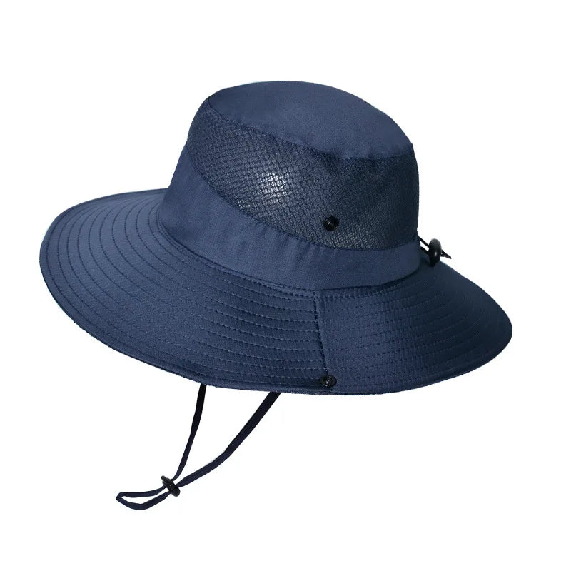 Summer UPF50+ Sun Hats For Women & Men Breathable Mesh Boonie Hat Foldable Hiking Fishing Hat