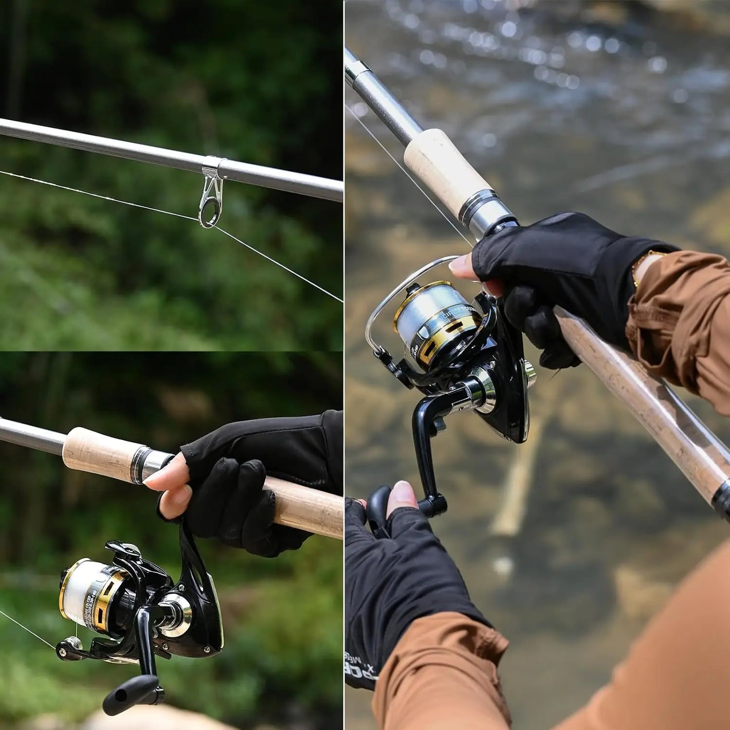 Carbon Fiber Fishing Pole Combo Set - 2.1m/6.89ft Spinning Reel, 145pcs Accessories Kit for Saltwater & Freshwater Fishing