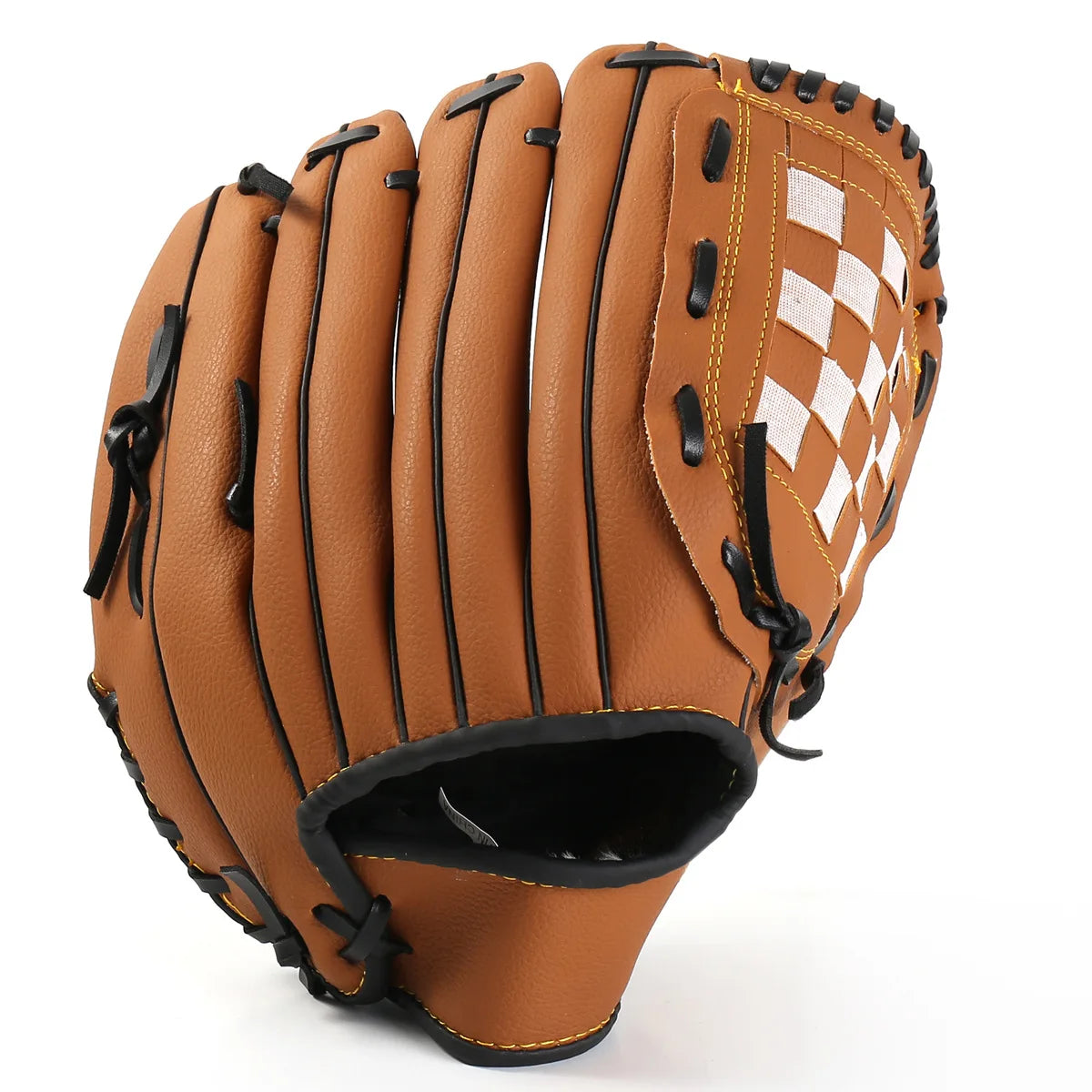PU Baseball Glove for Kids Adults 9.5–12.5 Inch Youth Adult Softball Catcher Mitt with Reinforced Stitching & Comfort Padding