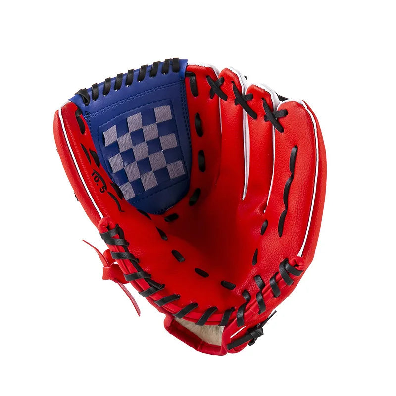 PU Baseball Glove for Kids Adults 9.5–12.5 Inch Youth Adult Softball Catcher Mitt with Reinforced Stitching & Comfort Padding