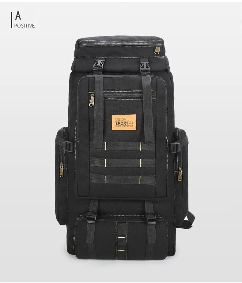 80L Backpack 600D Nylon Waterproof Trekking Hunting Bags Outdoor Rucksacks Outdoor Training Molle Knapsacks