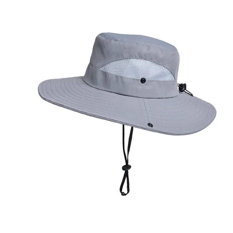 Summer UPF50+ Sun Hats For Women & Men Breathable Mesh Boonie Hat Foldable Hiking Fishing Hat