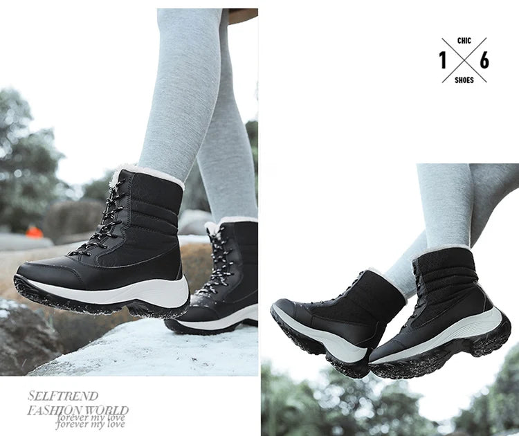 Snow Boots Women Flat Keep Warm Boots Casual