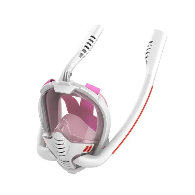 Adult Diving Mask Double Snorkel Anti-Fog Full Face Swimming Underwater Snorkeling Mask