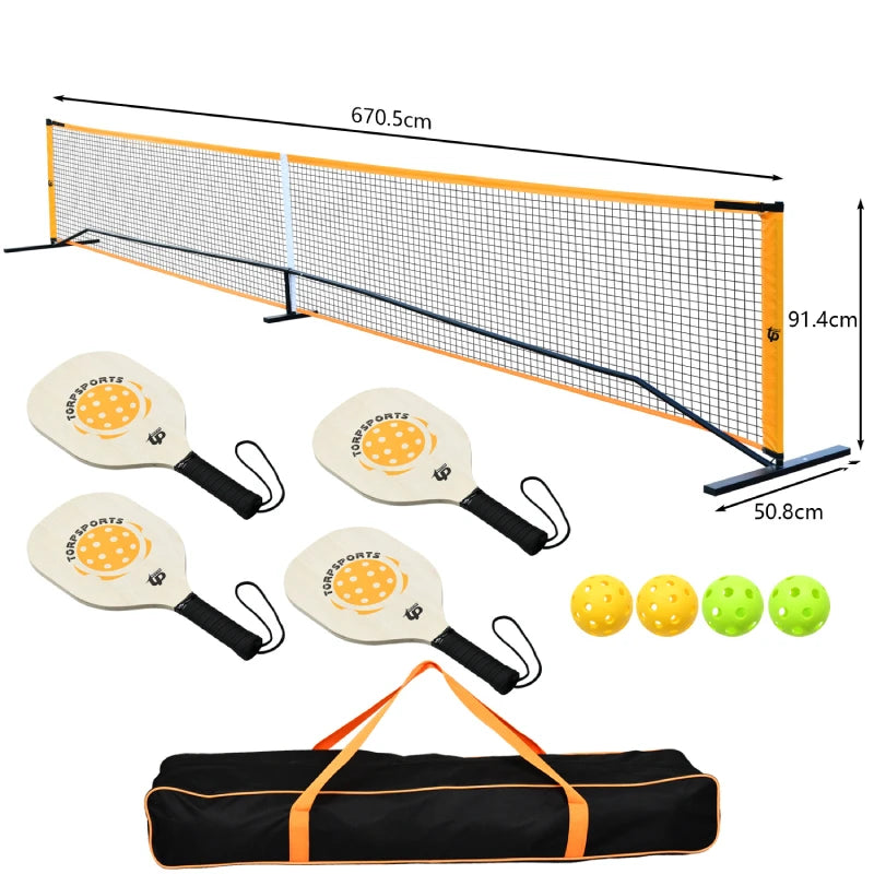 Portable Pickleball Net, Folding, Training Net, Outdoor, Rust Prevention, Ball Games