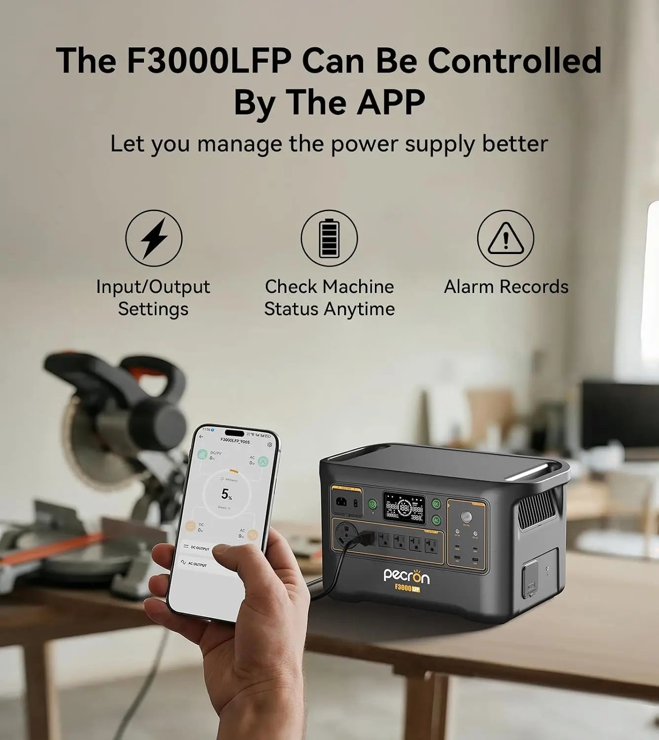 Portable Power Station F3000LFP, 3072Wh Solar Generator, 3600W LiFePO4 Battery Home Backup, Fast Charging Power Station Expand