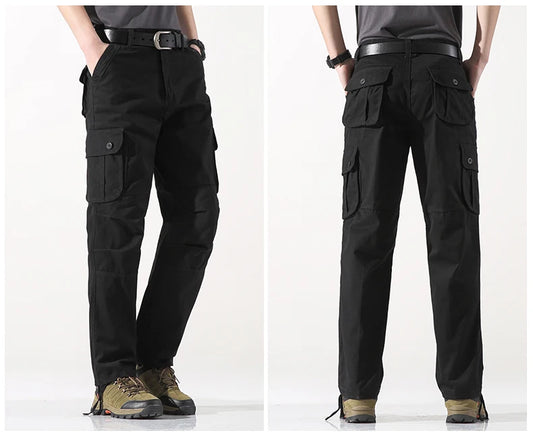 Cargo Pants Men Cotton Outdoor Work Trousers Camo Hiking Pants