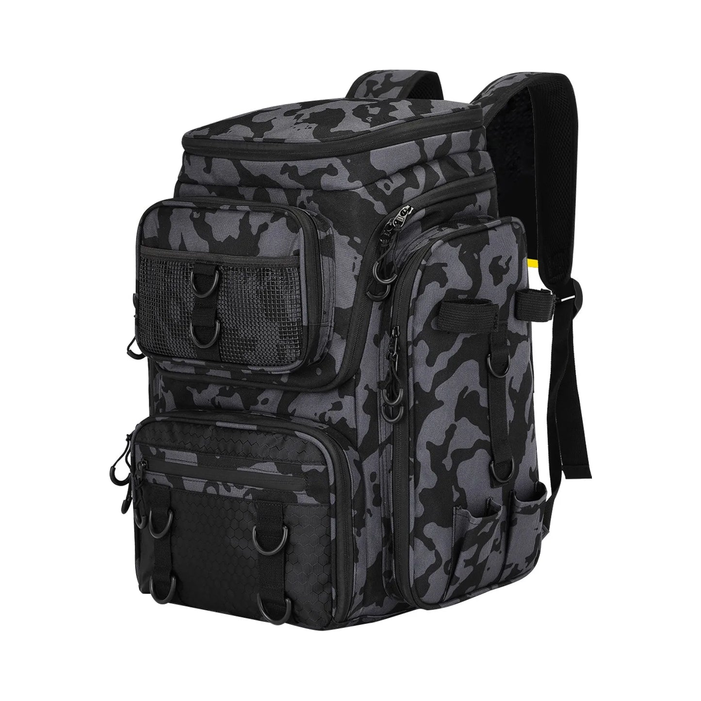 42L Large Fishing Backpack With Fishing Rod Rack & Tackle Box,  With Multiple Pockets