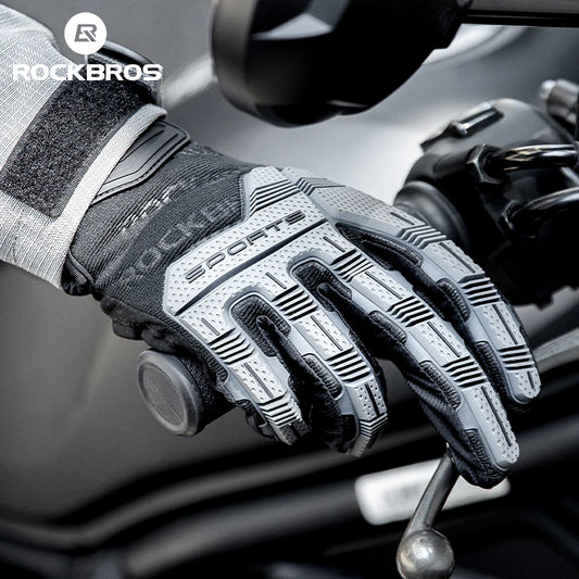 ROCKBROS Cycling Gloves Thickened Pad Shockproof Breathable GEL Warmer Full Finger
