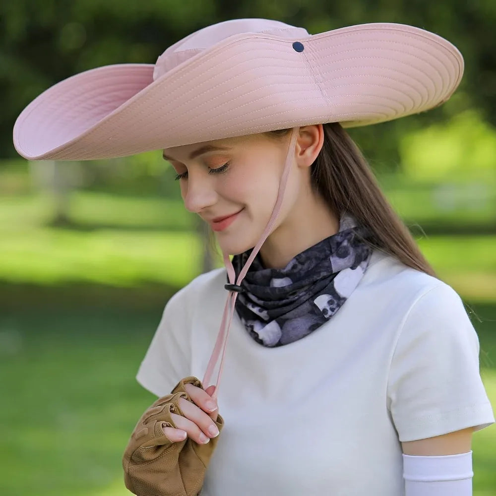 Wide Brim Sun Hat for Women UV Protection Ventilated Summer Hats for Fishing Hiking Garden Beach