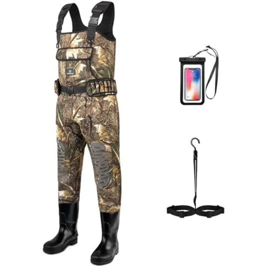 Chest Waders for Men and Women Waterproof, Fishing/Hunting Neoprene Waders, Waders with Boots