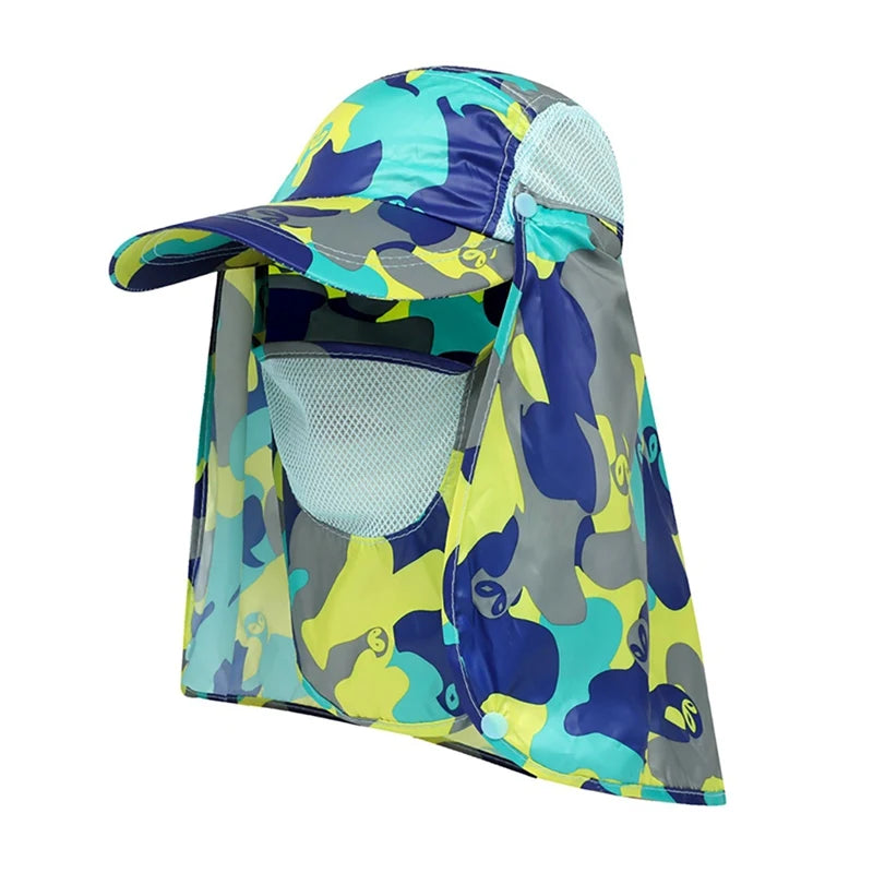Summer Sun Hats Outdoor Fishing Hat UV Protection Sunscreen Fisherman Hats Women Men Breathable Fishing Cap For Travel Hiking
