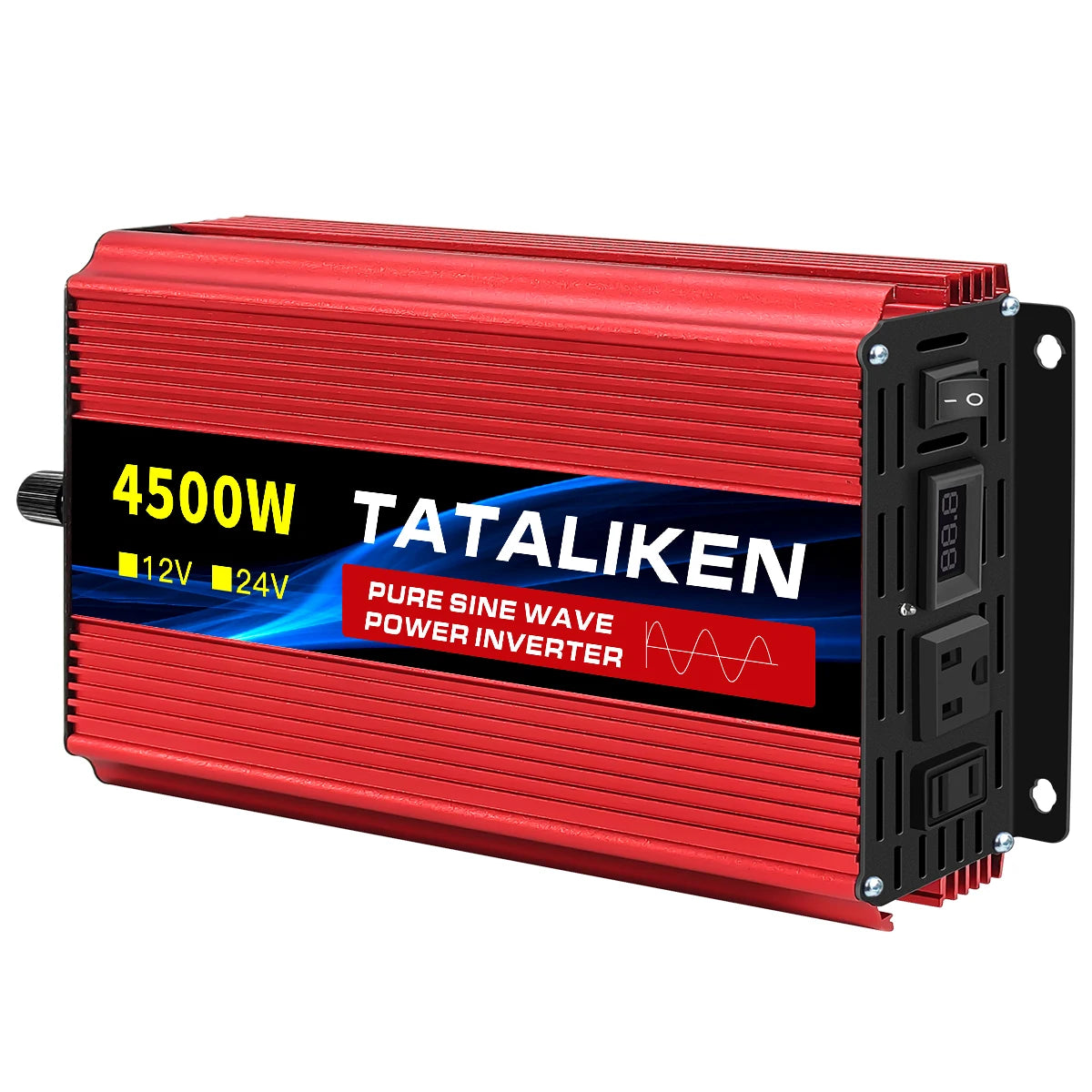 1600w-4500W 12V/24V to AC 110V 60Hz Pure Sine Wave Inverter Car Power Transformer  Voltage Portable  Converter with LED Display