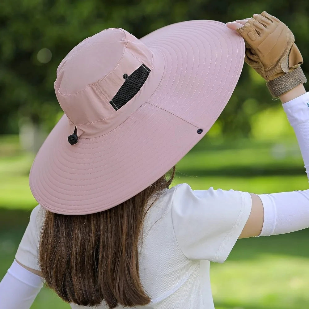 Wide Brim Sun Hat for Women UV Protection Ventilated Summer Hats for Fishing Hiking Garden Beach