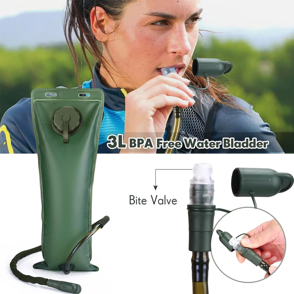 Hydration Bladder,3LWater Bladder for Hiking Backpack Leak Proof Water Reservoir